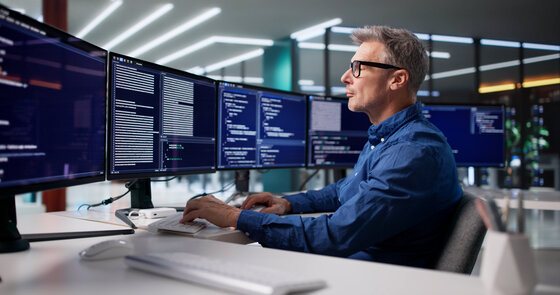 Focused Programmer Develops Cyber Security Software For Business